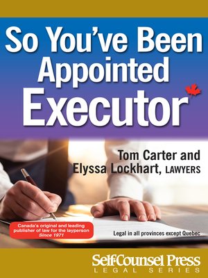 cover image of So You've Been Appointed Executor